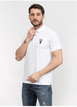 KARL LAGERFELD Beyaz Erkek Polo T-Shirt 745022500221_1