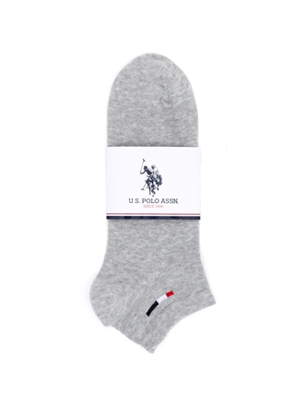 U.S. Polo Assn. Gri Melanj Erkek Çorap 5'LI PAKET_3