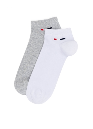 U.S. Polo Assn. Beyaz Erkek Çorap 2'LI PAKET